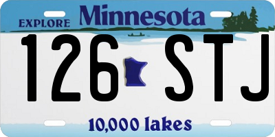 MN license plate 126STJ