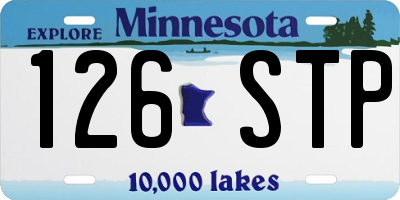 MN license plate 126STP