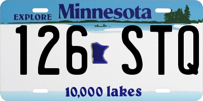 MN license plate 126STQ