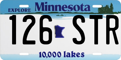 MN license plate 126STR