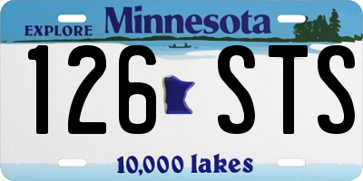 MN license plate 126STS