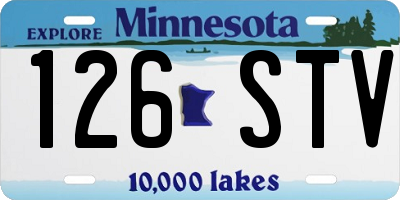 MN license plate 126STV