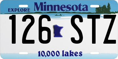 MN license plate 126STZ