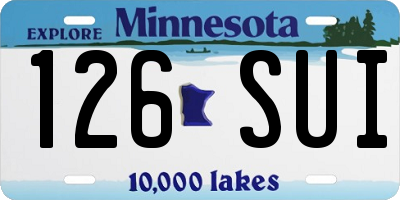 MN license plate 126SUI