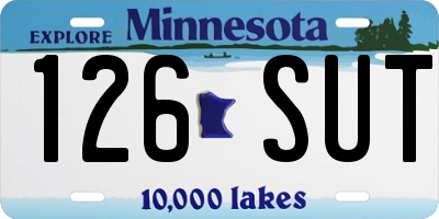 MN license plate 126SUT