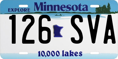 MN license plate 126SVA