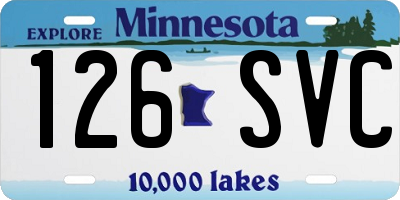MN license plate 126SVC