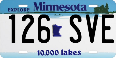 MN license plate 126SVE