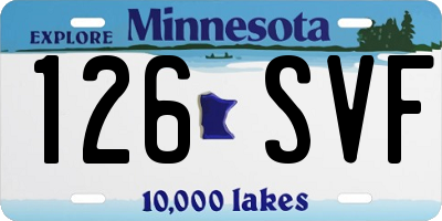MN license plate 126SVF