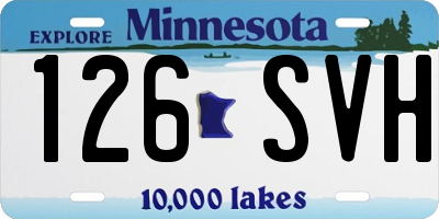 MN license plate 126SVH