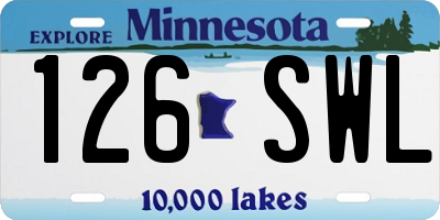 MN license plate 126SWL