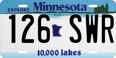 MN license plate 126SWR