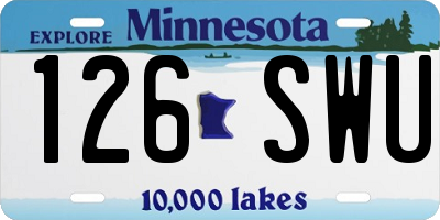 MN license plate 126SWU