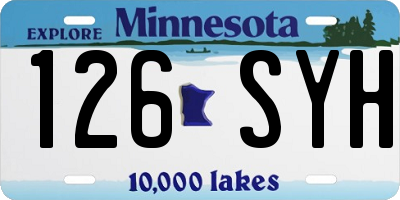 MN license plate 126SYH