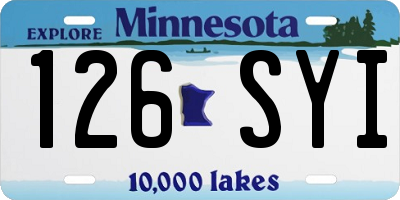 MN license plate 126SYI