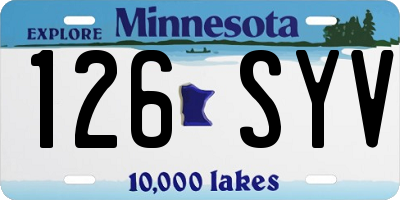 MN license plate 126SYV