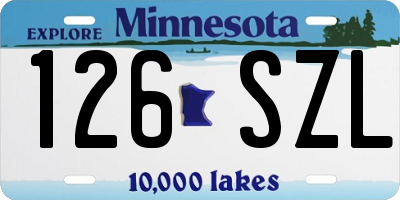 MN license plate 126SZL