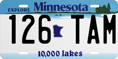 MN license plate 126TAM