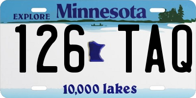 MN license plate 126TAQ