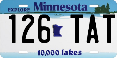 MN license plate 126TAT