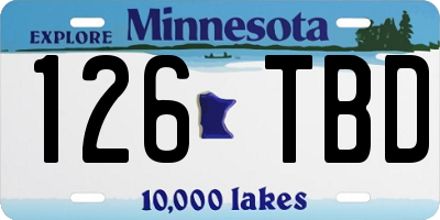 MN license plate 126TBD