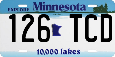 MN license plate 126TCD