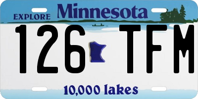 MN license plate 126TFM