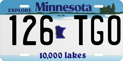MN license plate 126TGO