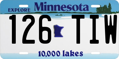 MN license plate 126TIW