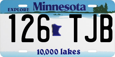 MN license plate 126TJB