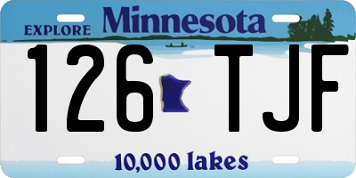 MN license plate 126TJF