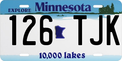 MN license plate 126TJK