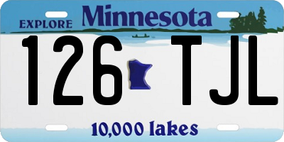 MN license plate 126TJL