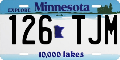 MN license plate 126TJM