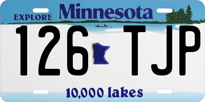 MN license plate 126TJP