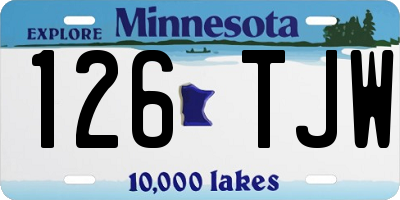 MN license plate 126TJW
