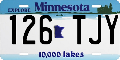 MN license plate 126TJY