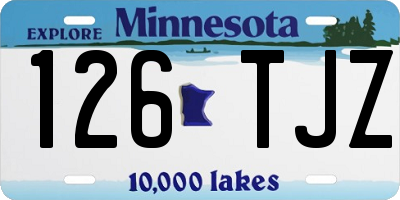 MN license plate 126TJZ