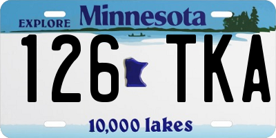 MN license plate 126TKA