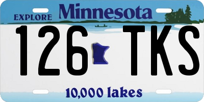 MN license plate 126TKS