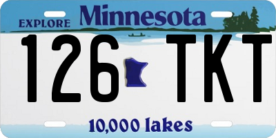 MN license plate 126TKT