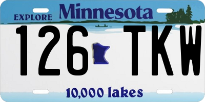 MN license plate 126TKW