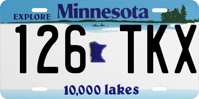 MN license plate 126TKX