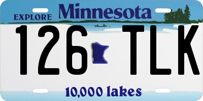 MN license plate 126TLK