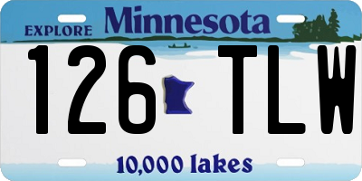 MN license plate 126TLW