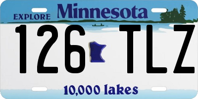 MN license plate 126TLZ