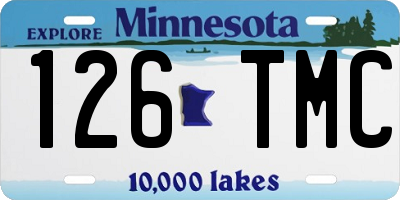 MN license plate 126TMC