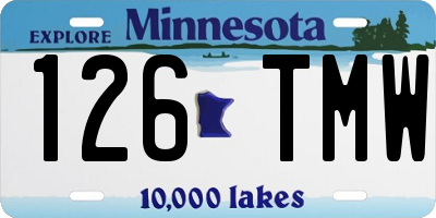 MN license plate 126TMW