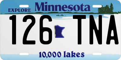 MN license plate 126TNA