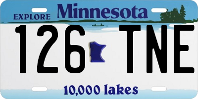 MN license plate 126TNE